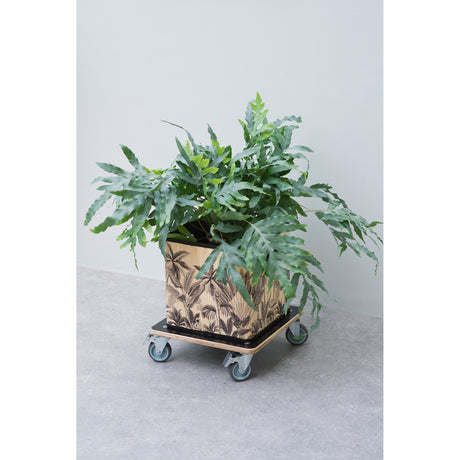 Carrello porta piante Nature tavola quadrata (nero)