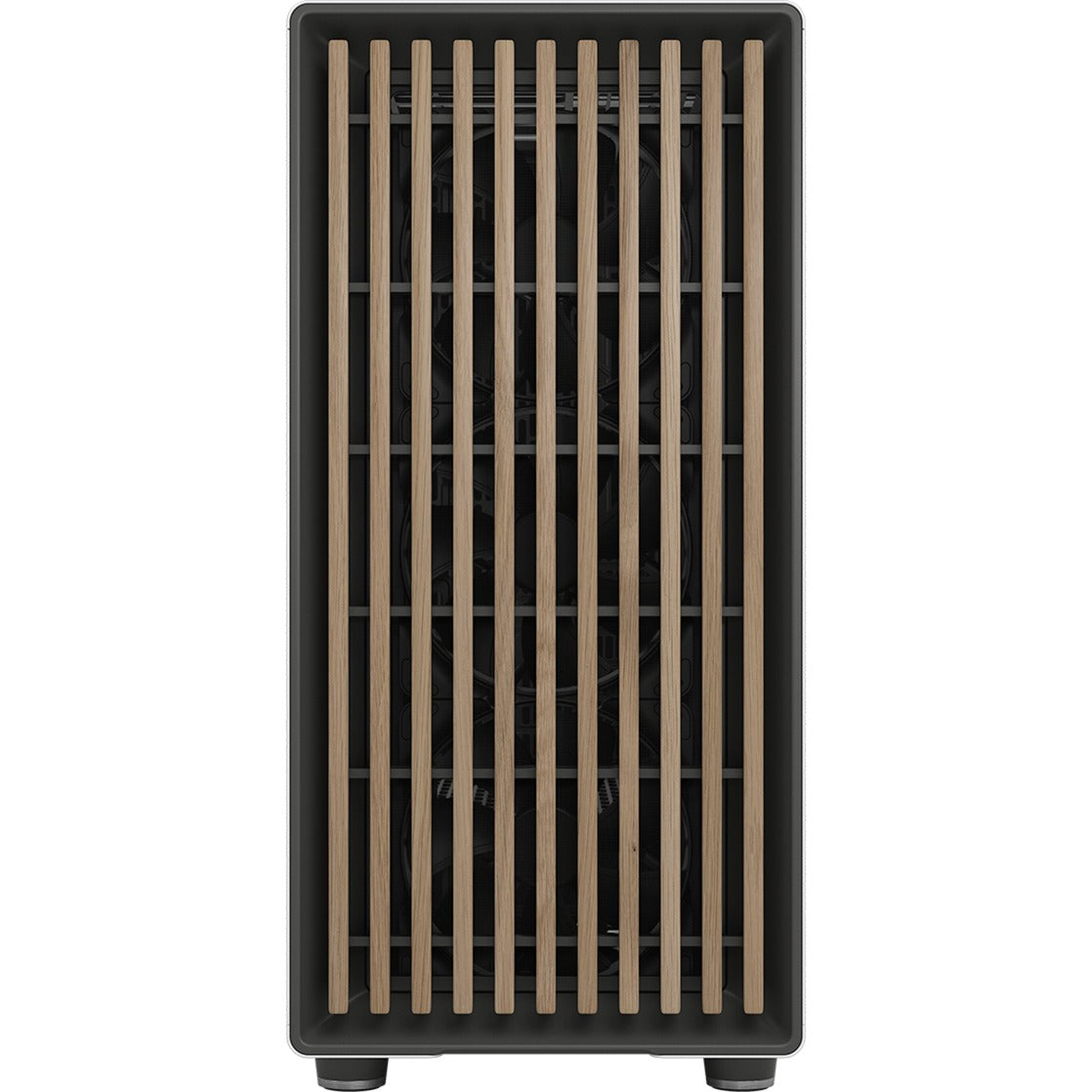 Custodia midi tower north xl dal design frattale (colore legno bianco | 2x USB-A | 1x USB-C | vetro temperato)