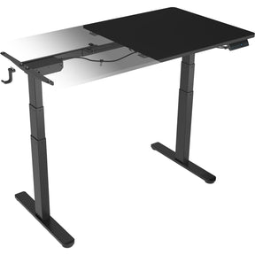 Tavolo sit-stand Icy Box regolabile elettricamente in altezza con piano d'appoggio (nero, con pannello touch memory)