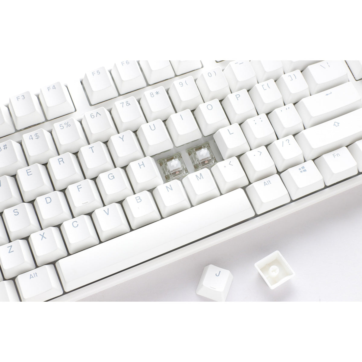 Ducky one 3 classica tastiera meccanica tkl rgb bianca pura (bianca, layout us (qwerty), rosso ciliegia mx, 80% (tkl), LED rgb, pbt double-shot, sostituibile a caldo, meccanica quack)