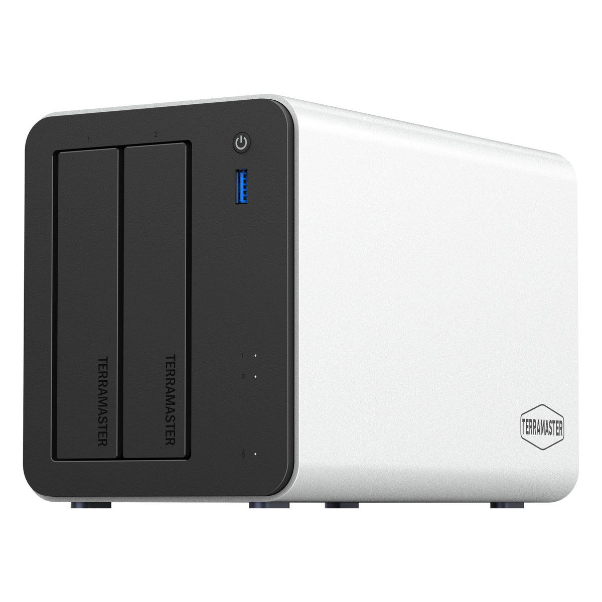 Terramaster f2-425 plus nas (bianco, 2x 5GBe, HDMI, USB)