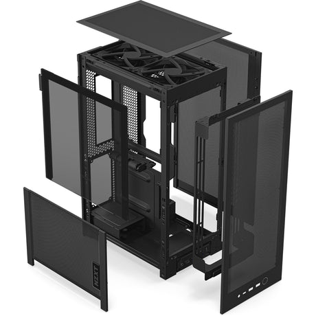 Custodia mini tower Nzxt h2 flow (nero | 2x USB-A | 1x USB-C | vetro temperato)