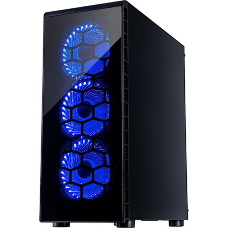 Custodia midi tower Inter-tech cxc2 (nera | 3x usb-a | finestra)