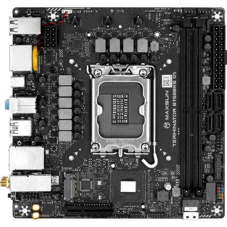 Scheda madre Maxsun MS-Terminator B760BKB D5 WiFi Socket 1700 (nero, RAID, 2,5 GB-LAN, WLAN, BT, audio, µATX)