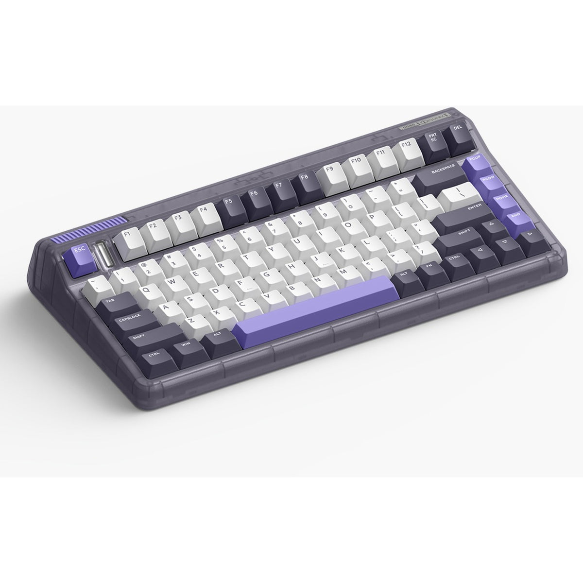 Tastiera meccanica wireless Iqunix og80 lavandin (lavanda, layout us (qwerty), rosso ciliegia mx, 80% (tkl), sostituibile a caldo, pbt, 2,4 ghz | bluetooth 5.1 | usb-c)