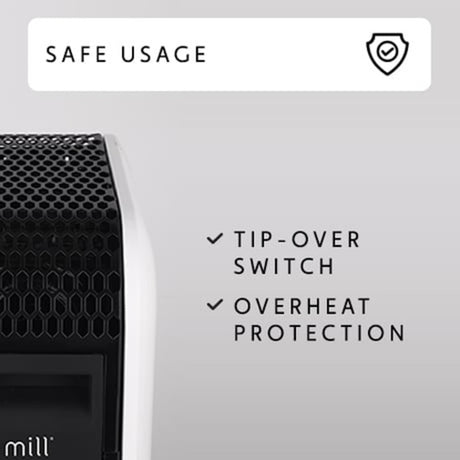 Mill gentle air wifi radiatore olio oil2000wifi3 nero (bianco nero, 2000w)