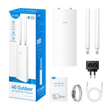 Router Gigabit Wi-Fi Cudy Outdoor 4G LTE Cat 6 AC1200 (Bianco, PoE, Mesh, App)