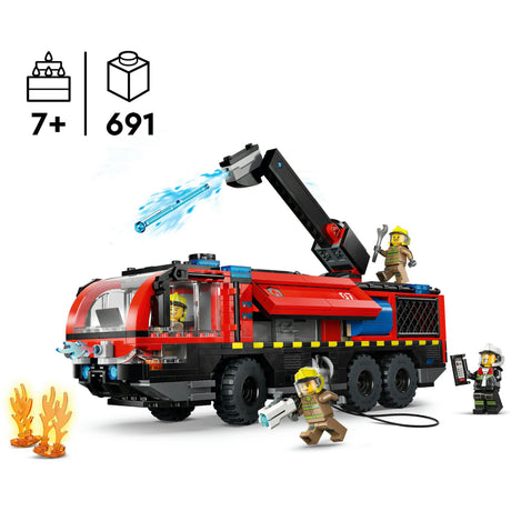 Lego City - Giocattolo da costruzione del camion dei pompieri dell'aeroporto (60499)