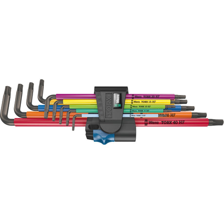 Set chiavi esagonali Wera 967 9 tx xl multicolore hf 1 (9 pezzi, torx da t8 a t40)