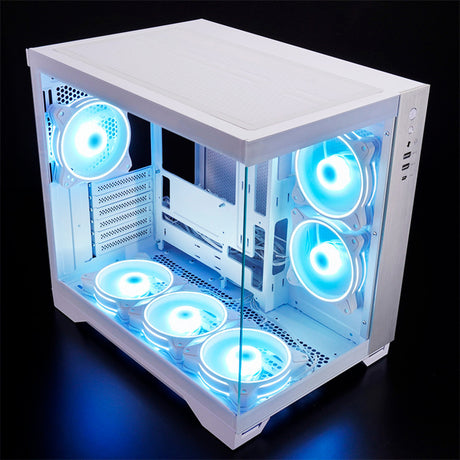 Custodia Chieftec Visio Midi Tower (bianco | 2x USB-A | 1x USB-C | RGB | vetro temperato)