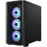 Custodia Asus a23 plus mini tower (nero | 2x USB-A | 1x USB-C | RGB | vetro temperato)