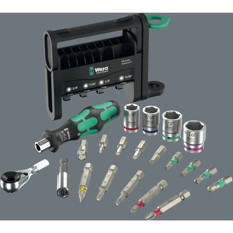 Set modulare Wera tool-check imperial 1, set di punte da 50 pezzi (nero verde)