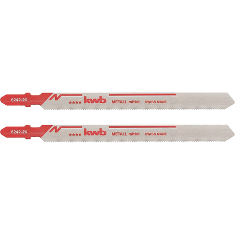 Lame per seghetto alternativo Kwb per la lavorazione dei metalli, attacco a T HSS, extra lunghe 624220 (2 pezzi)