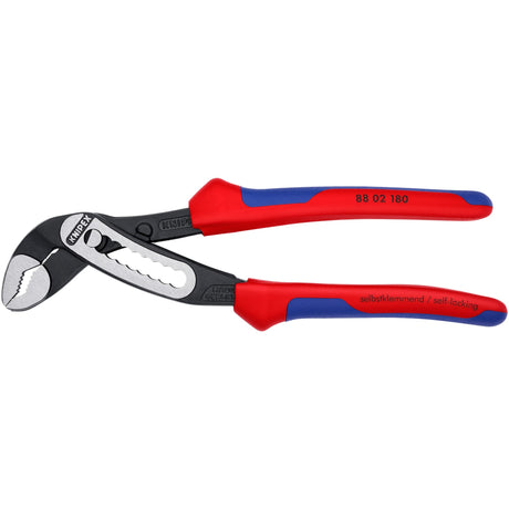Pinza per pompa dell'acqua Knipex alligatore 88 02 180 Pinza per pompa dell'acqua svedese (nero rosso, 180 mm)