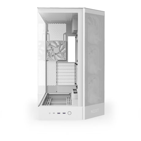Custodia midi tower Nzxt h9 flow rgb (bianco (opaco) | 2x usb-a | 1x usb-c | rgb | vetro temperato)