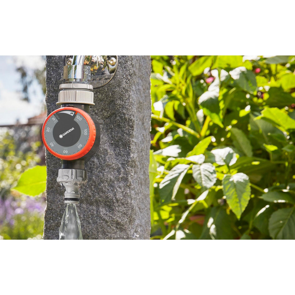 Irrigatore con timer per l'acqua Gardena (grigio arancione, 1169-20)