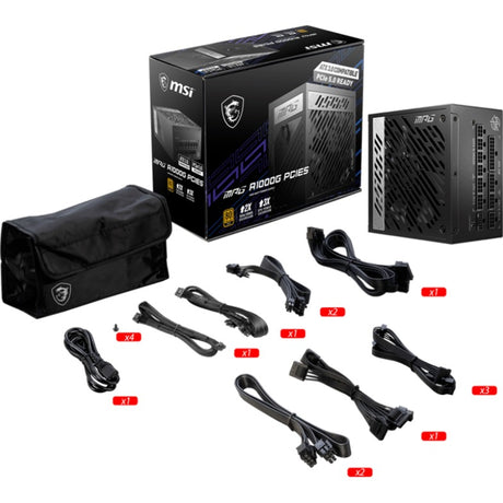 Alimentatore modulare Msi MPG A1000G PCIe5 da 1000 Watt (nero, 1x 12V-2x6, 6x PCIe)