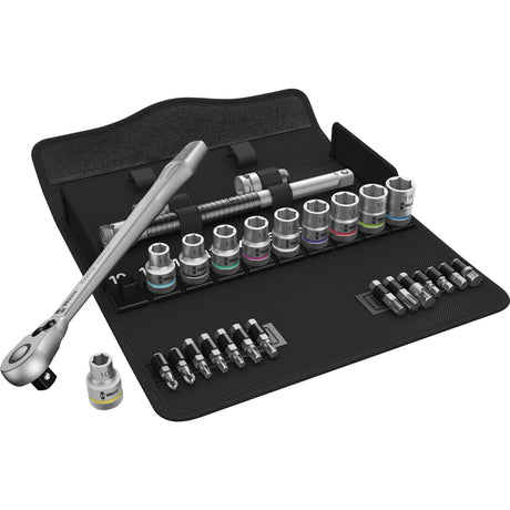 Wera 8100 sc 8 zyklop set di cricchetti in metallo reversibile, 1 2 set di attrezzi di azionamento (28 pezzi)