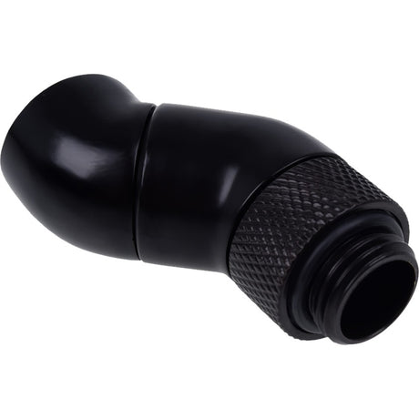 Adattatore angolato Alphacool eiszapfen doppio collegamento a 45 gradi (nero)