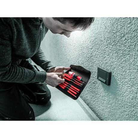 Wera kraftform kompakt vde acciaio inossidabile 17 extra sottile 1 trovautensili, cacciavite da 17 pezzi (rosso blu)