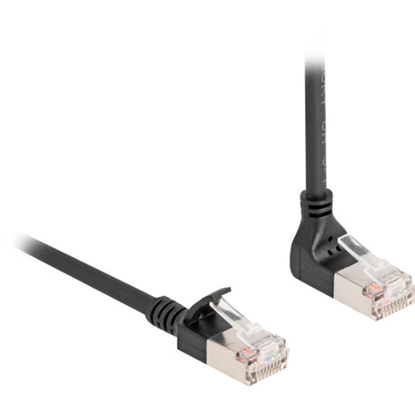 Delock Cavo di rete rj45 cat.6a s ftp slim cavo dritto da 5 m con angolo di 90° verso l'alto (nero)