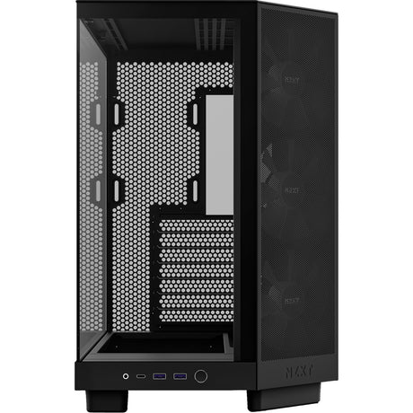 Custodia midi tower Nzxt h6 flow rgb (nero | 2x usb-a | 1x usb-c | rgb | vetro temperato)