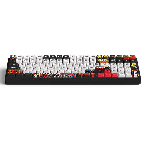 Tastiera meccanica wireless Iqunix f97 graffiti diary (nera, layout us (qwerty), cherry mx silent red, 96%, led rgb, hot-swapable, pbt, 2.4ghz | bluetooth 5.1 | usb-c)