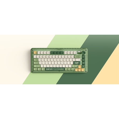 Tastiera meccanica wireless da campeggio Iqunix zx75 (verde, layout USA (QWERTY), Iqunix Moonstone Turbo, 75%, LED RGB, sostituibile a caldo, PBT double-shot, 2,4 GHz | Bluetooth 5.1 | USB-C)