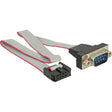 Delock cavo connettore seriale RS-232 femmina a cavo db9 maschio (grigio)