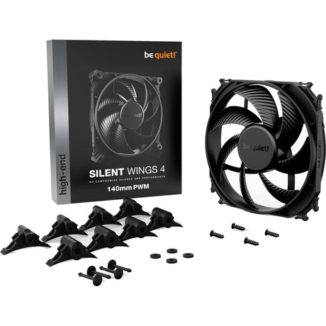 Silenzio! ventola del case silent Wings 4 PWM (nera, 140 x 140 x 25 mm)