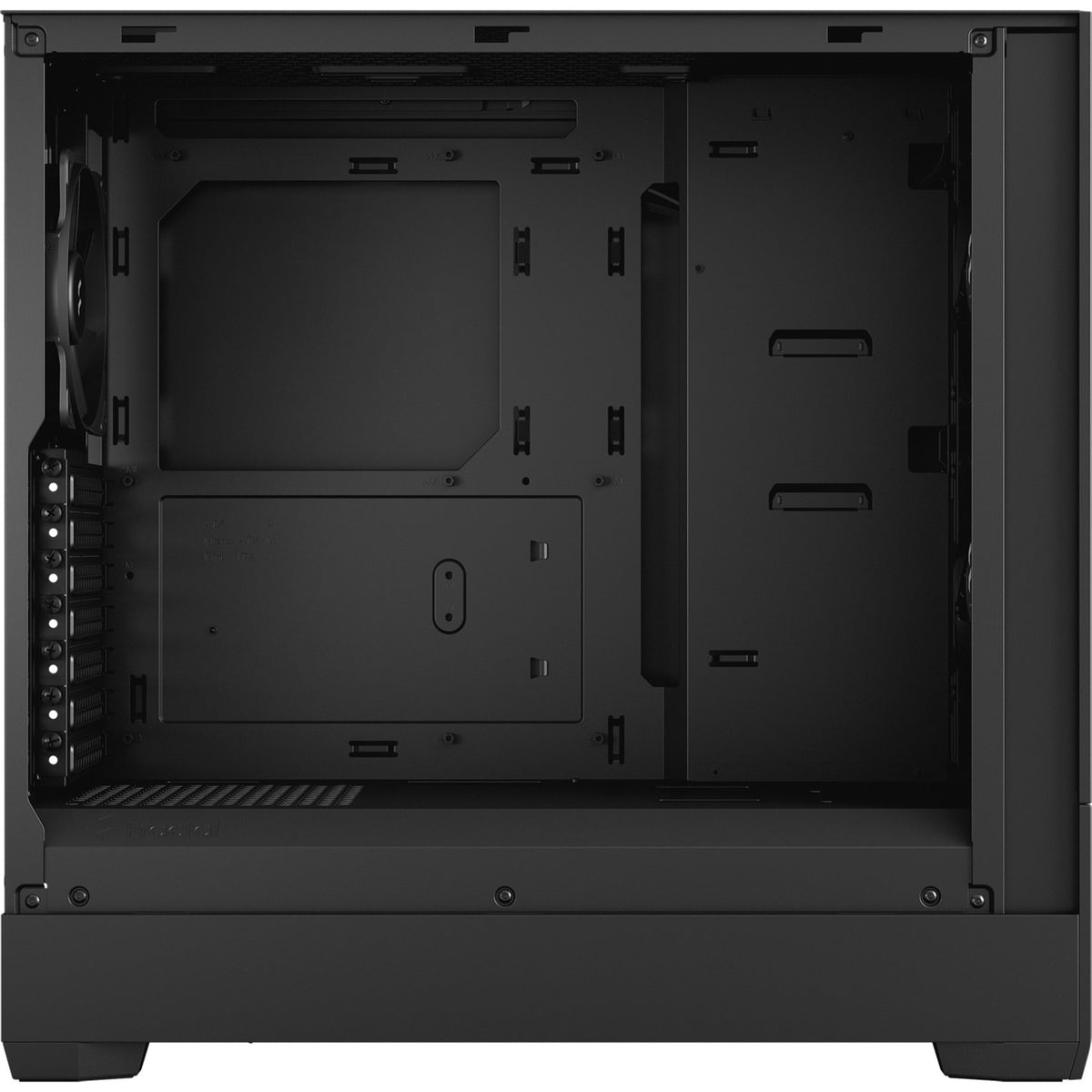 Custodia midi tower pop air dal design frattale (nero | 2x USB-A | vetro temperato)