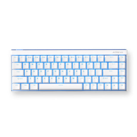 Tastiera da gioco Mchose ace 68 air effetto hall con interruttore magnetico (bianca, layout us (qwerty), kailh magnetic god, 65%, rgb, hot swap, copritasti pbt, usb-c, sensore effetto hall)
