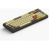 Tastiera meccanica wireless Iqunix f97 happy ape (marrone, layout us (qwerty), rosso ciliegia mx, 96%, LED rgb, sostituibile a caldo, pbt, 2.4ghz | bluetooth 5.1 | usb-c)