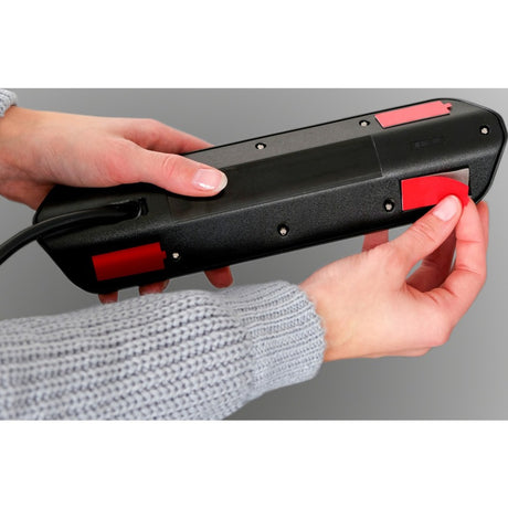Brennerstuhl ®estilo listello di connessione angolare con funzione di ricarica USB a 4 vie 2 prese di protezione 2 euro argento nero