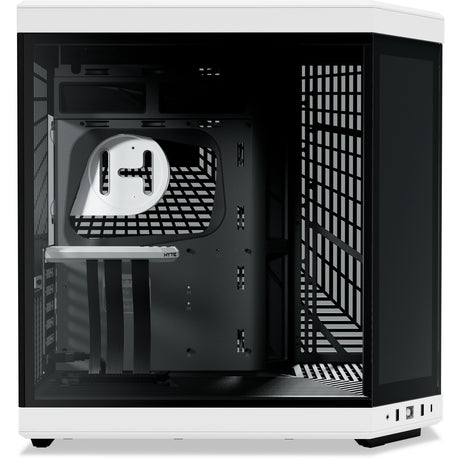Custodia midi tower Hyte Y70 touch infinite (bianco nero | 2x USB-A | 1x USB-C | vetro temperato)