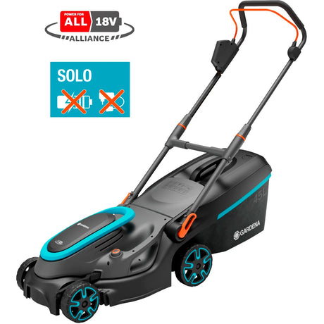Gardena Powermax 37 36V P4A Tagliaerba Solo a batteria senza batteria, senza caricatore, impugnatura regolabile in altezza, larghezza di taglio 18 V