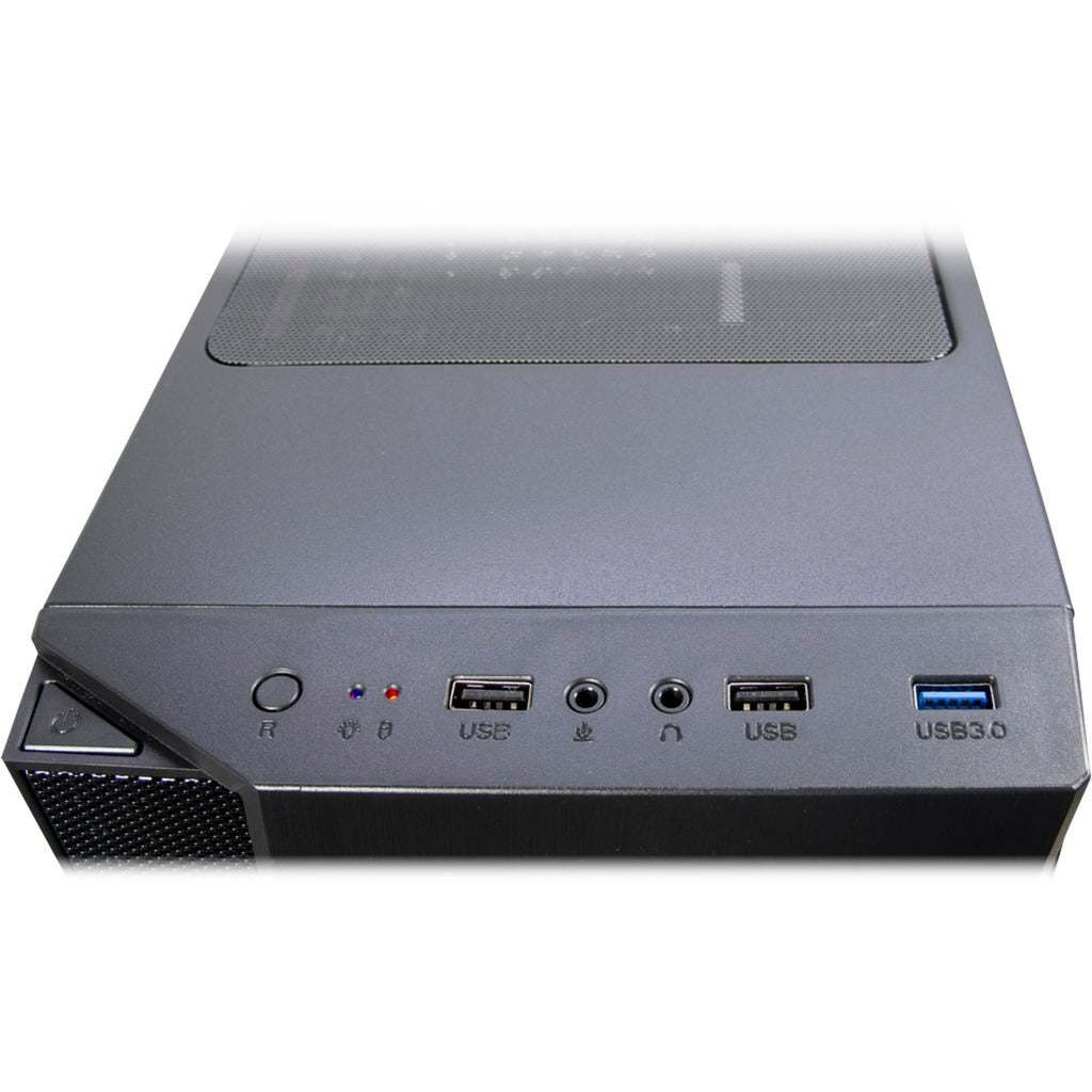 Custodia midi tower Inter-tech T-11 Televen (nera | 3x USB-A | finestra)