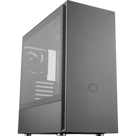 Cooler master silencio s600 midi tower behuizing (zwart | 2x usb-a | tempered glass)