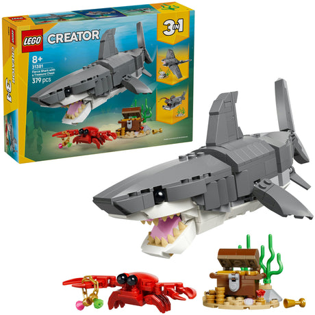 Lego Squalo feroce con forziere del tesoro giocattolo costruibile (31381)
