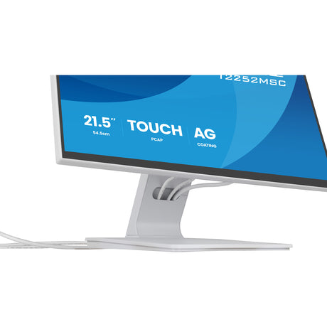 Monitor touchscreen Iiyama prolite t2252msc-w2ag 21,5 (bianco (opaco), 100 Hz, HDMI, porta display, USB 3.2 gen 1, audio, touchscreen)
