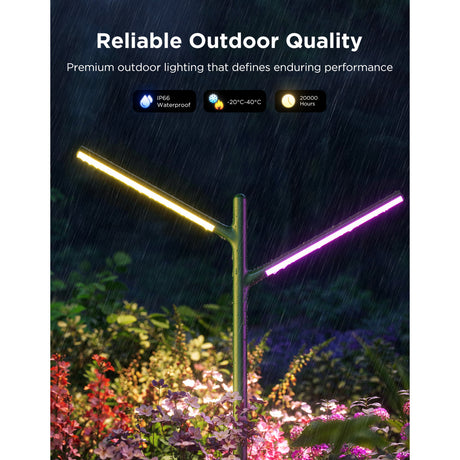 Govee Luci da giardino per esterni Illuminazione da giardino intelligente Materia RGBWW 2 pezzi