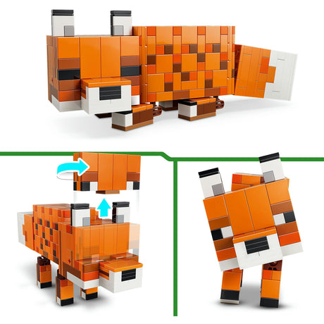 Lego Minecraft la decorazione della cameretta della volpe e giocattoli con animali per bambini - 21588