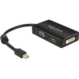 Delock adattatore mini displayport a vga hdmi dvi (nero)