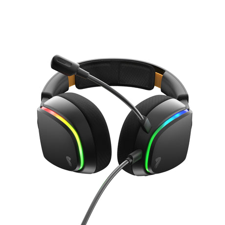 Glorious GHS Eternal RGB - Cuffie da gioco stereo RGB Cuffie da gioco over-ear (Nero, PC, PS5, PS4, Switch, USB-C)