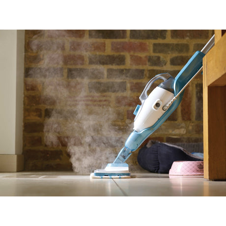 Black+decker fsmh1321 scopa a vapore 1600w con 6 accessori pulitore a vapore (bianco blu-grigio)