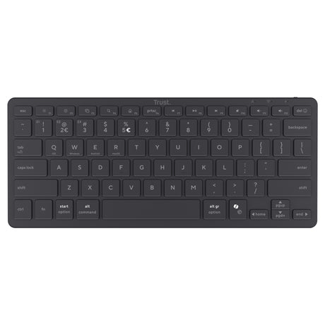 Tastiera Bluetooth Trust nado ii (nera, layout USA (qwerty), interruttori a forbice, 80% (tkl), Bluetooth)