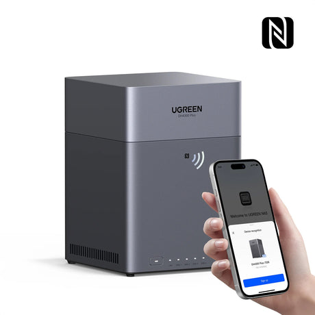 Ugreen nasync dh4300 plus (grigio, 1x 2,5 GBE, HDMI, USB-C)