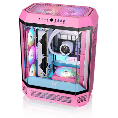 Thermaltake ct120 ex reverse argb sync ventola di raffreddamento per PC rosa (pacchetto da 3 ventole) ventole per case (rosa, 3 pezzi, 120 x 120 x 25 mm, pwm)