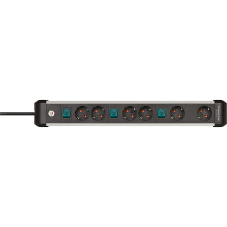Presa multipla Brennerstuhl premium-alu-line a 6 vie (3x commutabili a 2 vie)