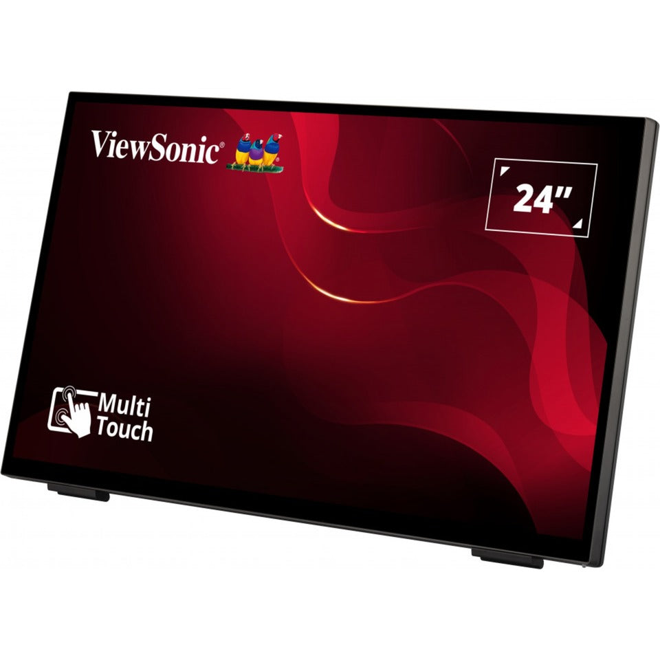 Monitor touch frameless Viewsonic con PCAP 24 a 10 punti (nero, HDMI, DisplayPort, VGA)